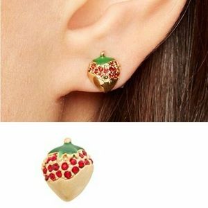 Kate Spade good dipped strawberry earrings
